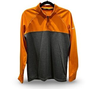 Nike Orange and Gray Men's Quarter zip